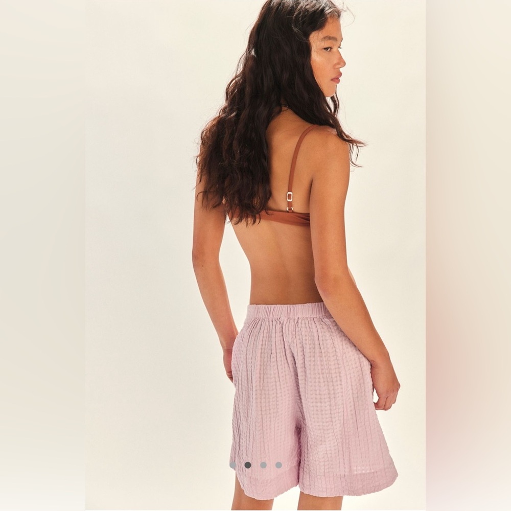 NWT Free People free-est Pucker Check Wrap Shorts - Picture 2 of 6